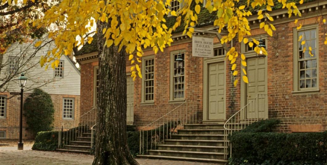 入口砖屋酒馆，殖民地威廉斯堡的殖民地房屋之一-历史住宿