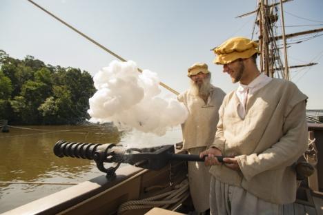 旋转枪在詹姆斯敦殖民地# 039;年代发现。wedvictor伟德下载